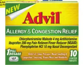 Ocean State Job Lot Advil Allergy and Congestion Relief offer