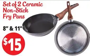 Ocean State Job Lot KLOK Ceramic Nonstick Frypan Set 2 Piece offer