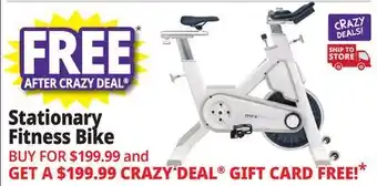 Ocean State Job Lot Stationary Fitness Bike White offer