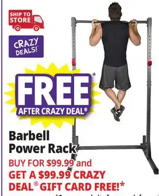 Ocean State Job Lot papababe Barbell Power Rack with 800 lb Weight Capacity offer