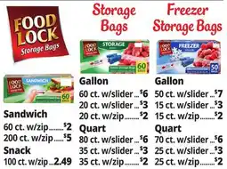 Ocean State Job Lot Food Lock Storage Bags offer