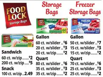 Ocean State Job Lot Food Lock Storage Bags offer