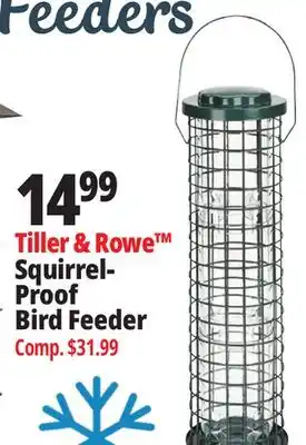 Ocean State Job Lot Tiller & Rowe Squirrel Proof Bird Feeder offer