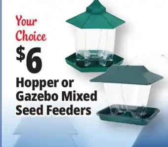 Ocean State Job Lot Hopper or Gazebo Mixed Seed Feeders offer