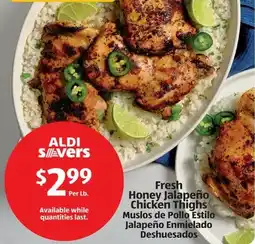 Aldi Fresh Honey Jalapeño Chicken Thighs offer