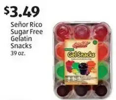 Aldi Señor Rico Sugar Free Gelatin Snacks offer