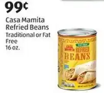 Aldi Casa mamita refried beans traditional or fat free offer