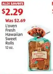 Aldi L'oven Fresh Hawaiian Sweet Rolls offer