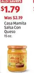 Aldi Casa Mamita Salsa Con Queso offer