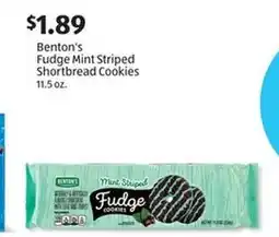 Aldi Benton's Fudge Mint Striped Shortbread Cookies offer