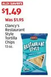 Aldi Clancy's restaurant style tortilla chips offer