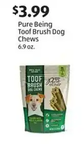 Aldi Pure being toof brush dog chews offer