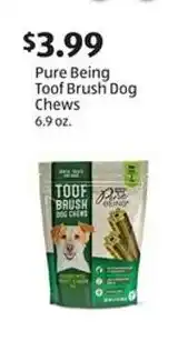 Aldi Pure Being Toof Brush Dog Chews offer