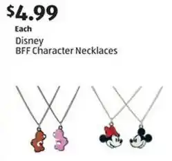 Aldi Disney BFF Character Necklaces offer