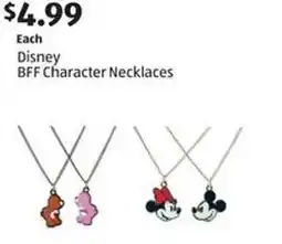 Aldi Disney BFF Character Necklaces offer