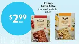 Aldi Priano Pasta Bake offer