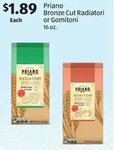 Aldi Priano Bronze Cut Radiatori or Gomitoni offer