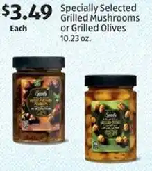 Aldi Specially Selected Grilled Mushrooms or Grilled Olives offer