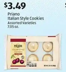 Aldi Priano Italian Style Cookies Assorted Varieties offer