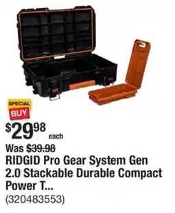 The Home Depot RIDGID Pro Gear System Gen 2.0 Stackable Durable Compact Power T... offer