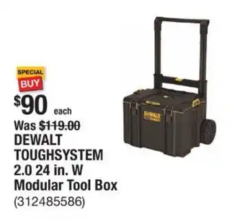 The Home Depot Dewalt toughsystem modular tool box offer