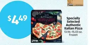 Aldi Specially Selected Authentic Italian Pizza offer