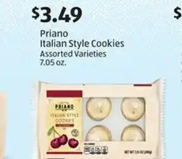 Aldi Priano Italian Style Cookies Assorted Varieties offer