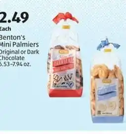 Aldi Benton's Mini Palmiers Original or Dark Chocolate offer