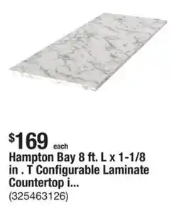 The Home Depot Hampton Bay 8 ft. L x 1-1/8 in. T Configurable Laminate Countertop i... offer