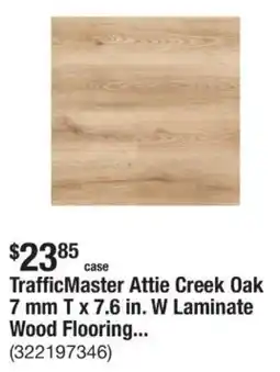 The Home Depot TrafficMaster Attie Creek Oak 7 mm T x 7.6 in. W Laminate Wood Flooring... offer