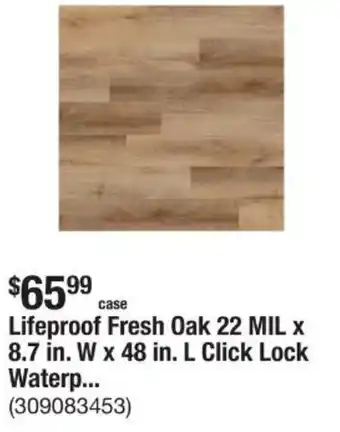 The Home Depot Lifeproof Fresh Oak 22 MIL x 8.7 in. W x 48 in. L Click Lock Waterp... offer