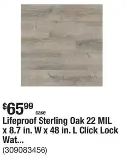 The Home Depot Lifeproof Sterling Oak 22 MIL x 8.7 in. W x 48 in. L Click Lock Wat... offer