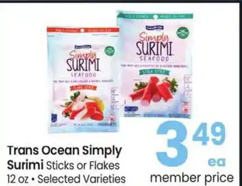 Albertsons Trans Ocean Simply Surimi offer