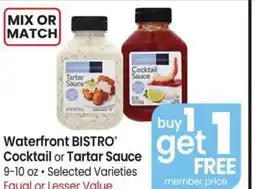 Albertsons Waterfront BISTRO Cocktail or Tartar offer