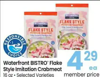 Albertsons Waterfront BISTRO Flake Style Imitation Crabmeat offer