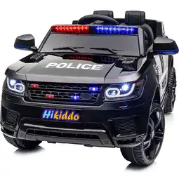 Walmart Hikiddo 24 V Powered Ride-On Toy Police Car with Megaphone, Remote and Bluetooth offer