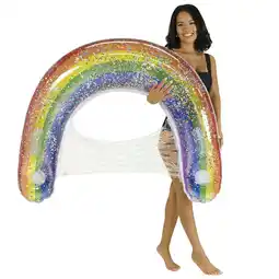 Walmart PoolCandy Inflatable Rainbow Sun Chair Float offer