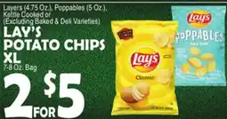 Bravo Supermarkets LAY'S POTATO CHIPS XL 7-8 Oz. Bag offer