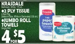 Bravo Supermarkets KRASDALE Bathroom, White, 175 sh offer