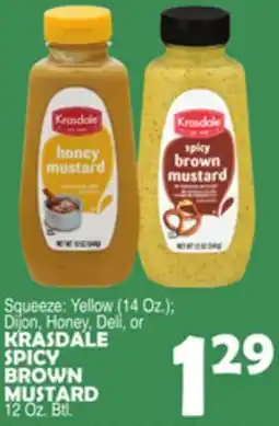 Bravo Supermarkets KRASDALE SPICY BROWN MUSTARD offer