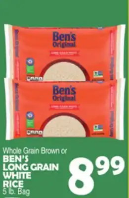 Bravo Supermarkets BEN'S WHOLE GRAIN BROWN OR LONG GRAIN WHITE RICE offer