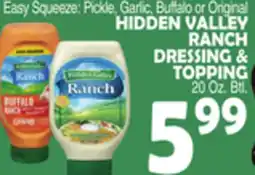 Bravo Supermarkets HIDDEN VALLEY RANCH DRESSING & TOPPING offer