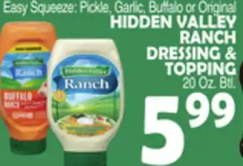 Bravo Supermarkets HIDDEN VALLEY RANCH DRESSING & TOPPING offer