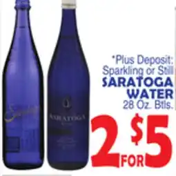 Bravo Supermarkets SARATOGA WATER offer