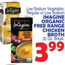 Bravo Supermarkets IMAGINE ORGANIC FREE RANGE CHICKEN BROTH offer