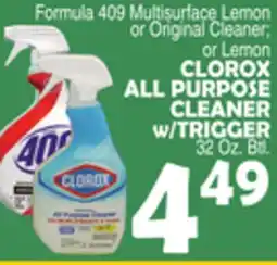 Bravo Supermarkets CLOROX ALL PURPOSE CLEANER W/TRIGGER offer