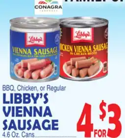 Bravo Supermarkets LIBBY'S VIENNA SAUSAGE offer