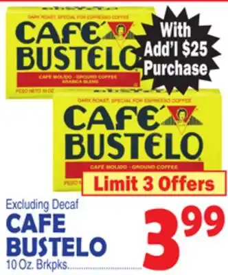 Bravo Supermarkets CAFE BUSTELO offer