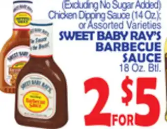 Bravo Supermarkets SWEET BABY RAY'S BARBECUE SAUCE 18 Oz. Btl offer