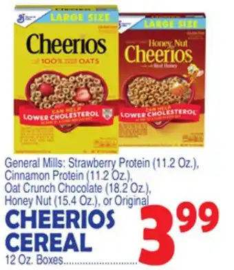 Bravo Supermarkets CHEERIOS CEREAL offer